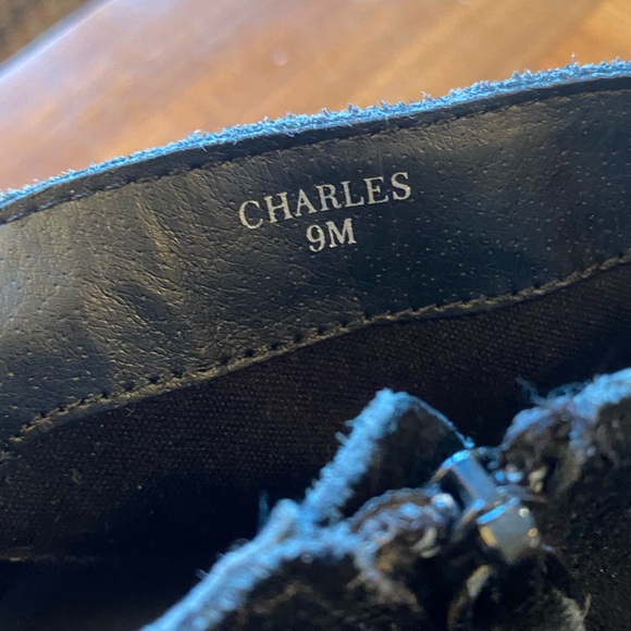 Tahari Charles black suede lace up ankle booties size 9 - Picture 7 of 9